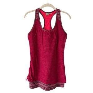 ATHLETA Royal Pigeon 2-Layer Racer Back Tank Top Women's Large TALL Pink Red